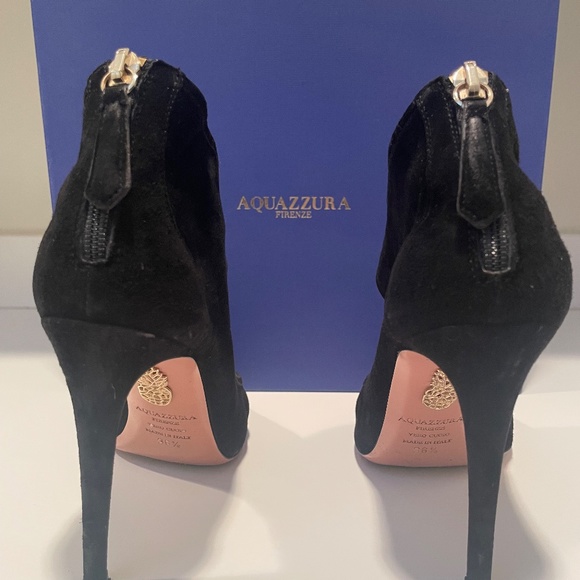 Aquazurra Suede Black Heels - Picture 2 of 4